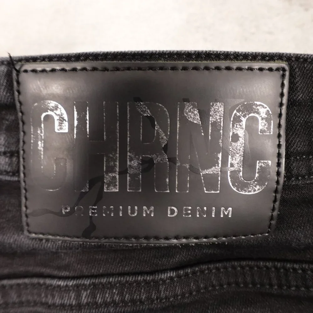 Chronic jeans skinny men's 33 black‎ denim button fly
